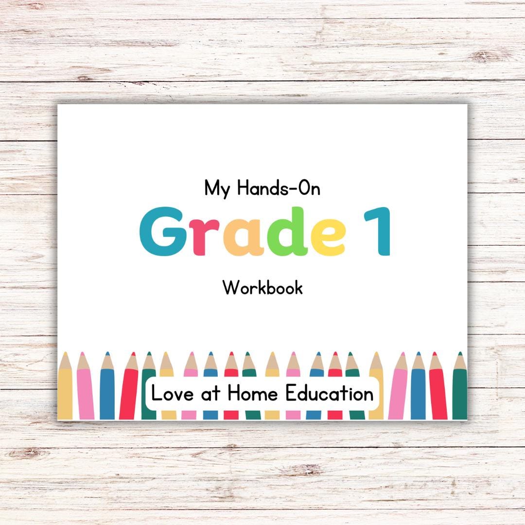 1st Grade Workbook: Math & Writing Skills (digital Download) (learning ...