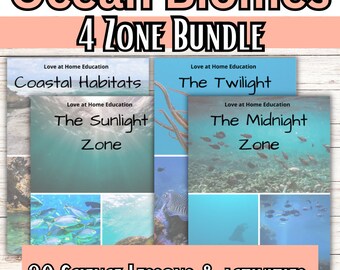 海洋バイオームのユニットスタディ – 小学校向けホームスクール理科（デジタルダウンロード）