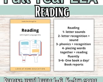ELA Reading Curriculum: Homeschool Language Arts, K-6th Grade (Digital Download)