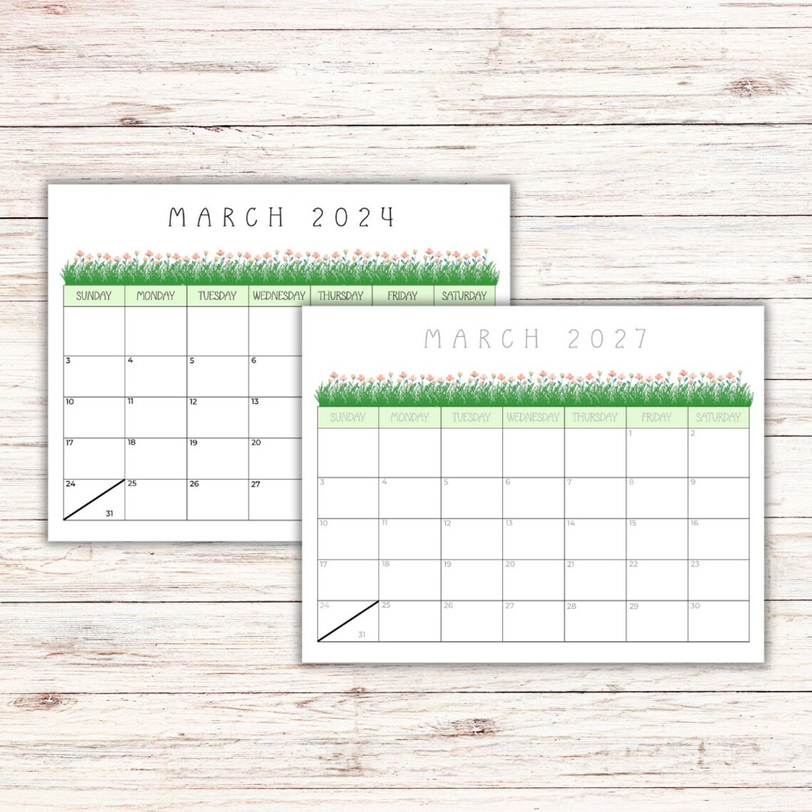 February 2024 Calendar Printable, Pdf Calendar, Traceable Calendar for