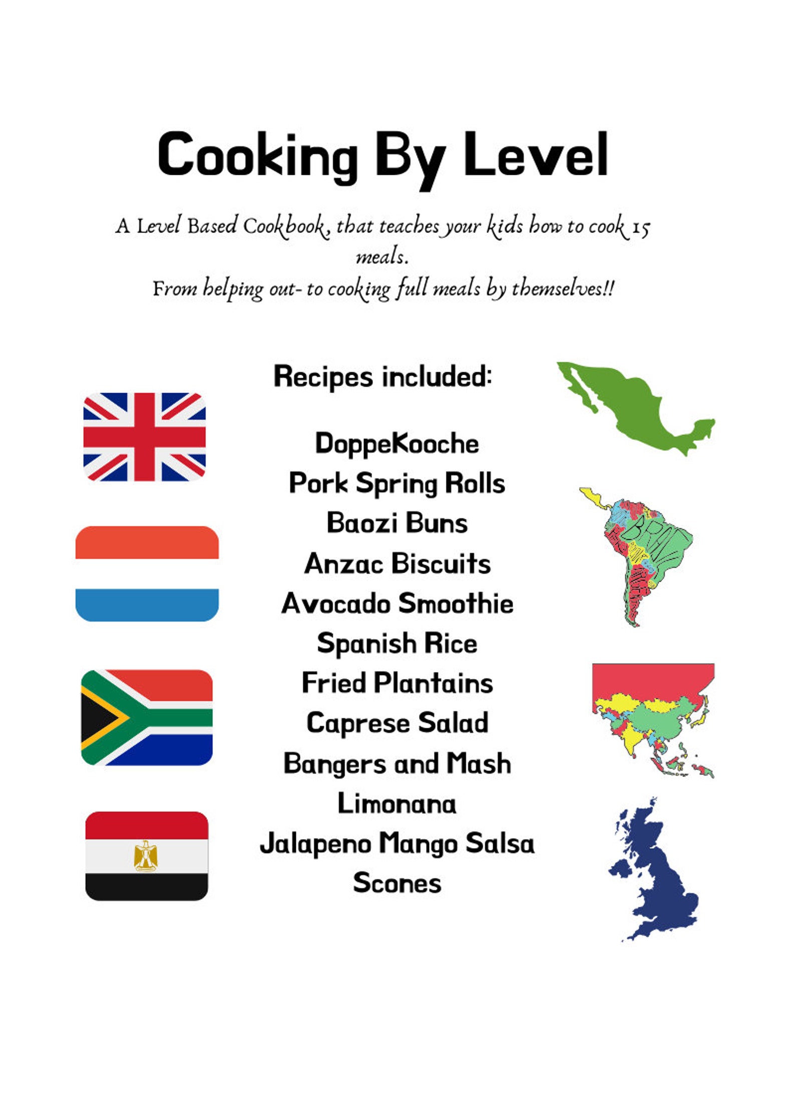 Kids Cookbook, Recipes Around the World, Distance Learning, Cooking