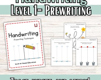 Prewriting Handwriting Guide: Trace Lines & Shapes (Digital Download)