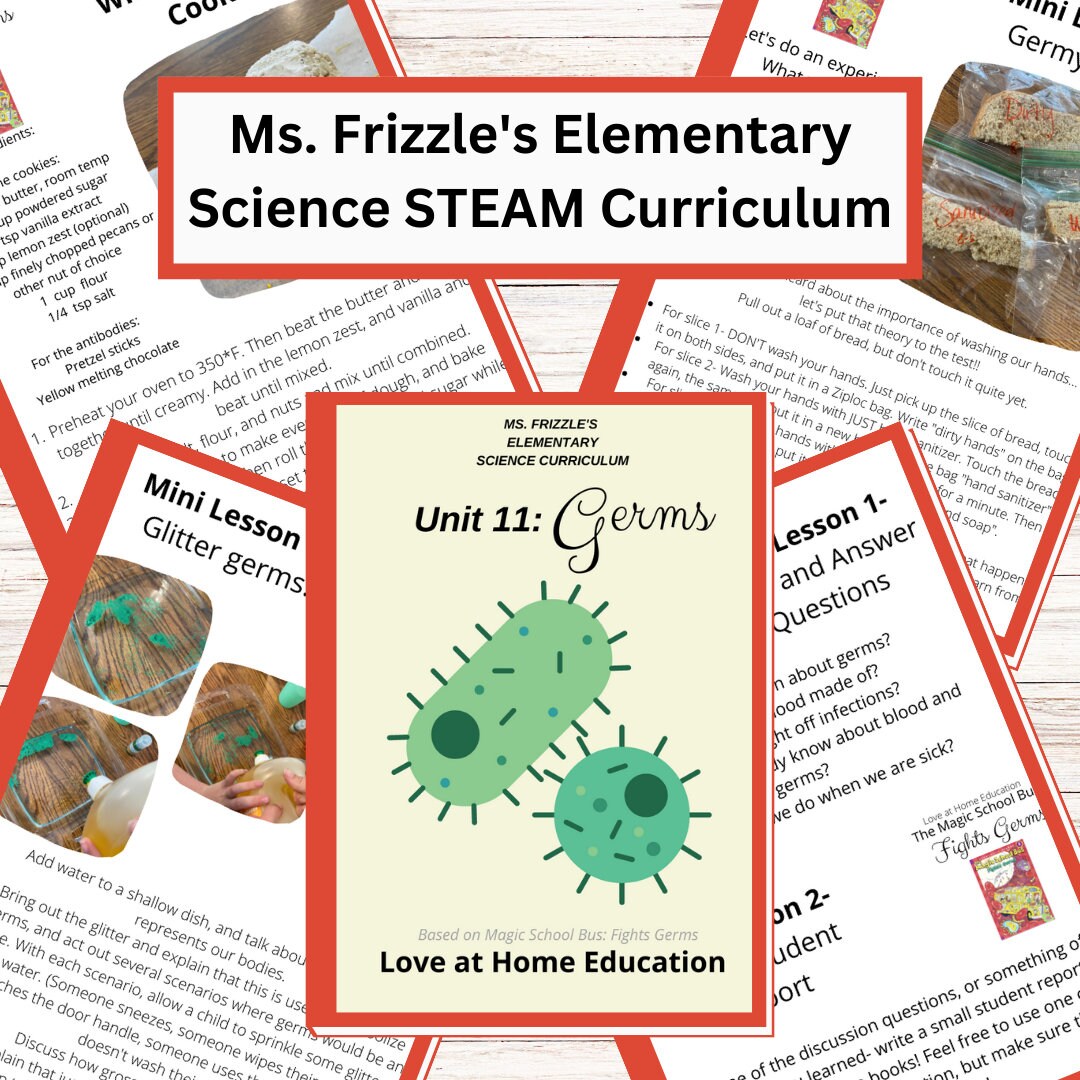 Ms. Frizzle's Germs Science Unit – Elementary Homeschool (digital ...