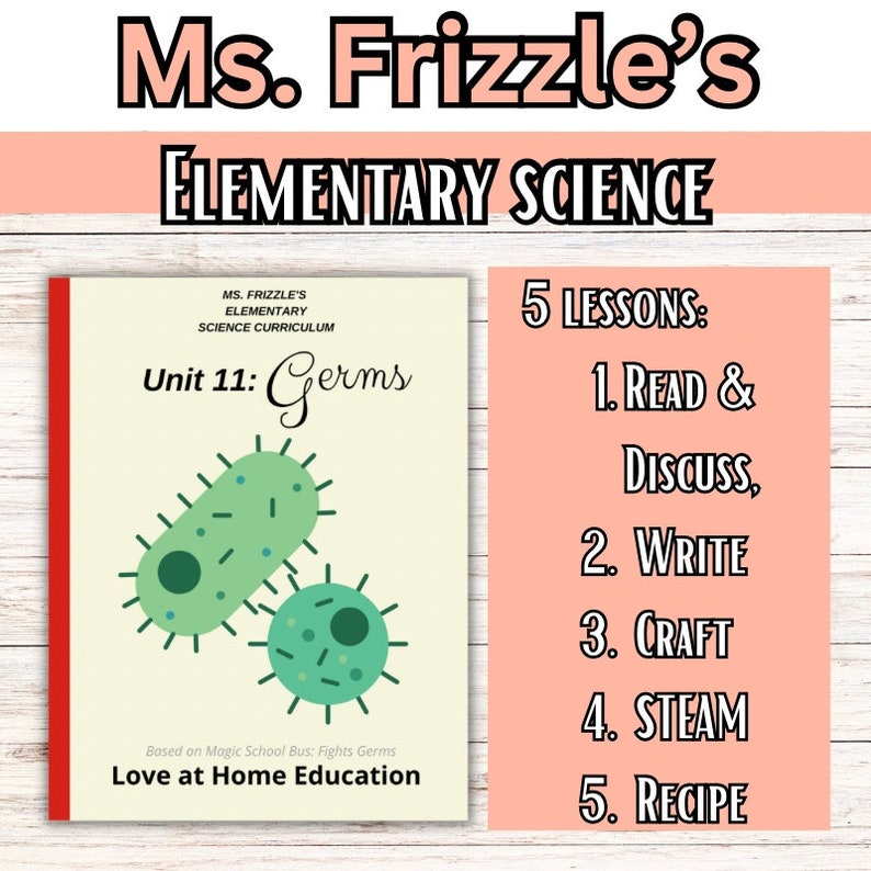 Germs Writing Ms. Frizzle's Germs Science Unit – Elementary Homeschool (digital ...