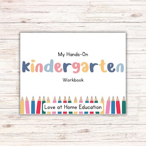 Kindergarten Learning Workbook: Homeschool ELA & Math (Digital Download) (Learning Books)