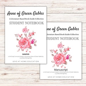 Anne of Green Gables Inspired Book Guides: Manuscript and Cursive | Homeschool Resources | Learning to write | Elementary English and Read