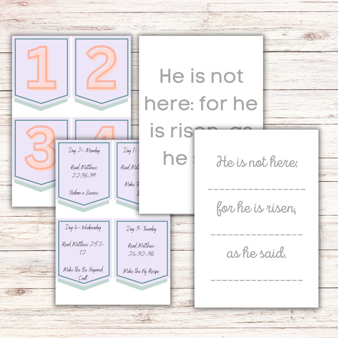 Holy Week Pack for Easter, Handwriting Copywork, Book Guide,book List ...