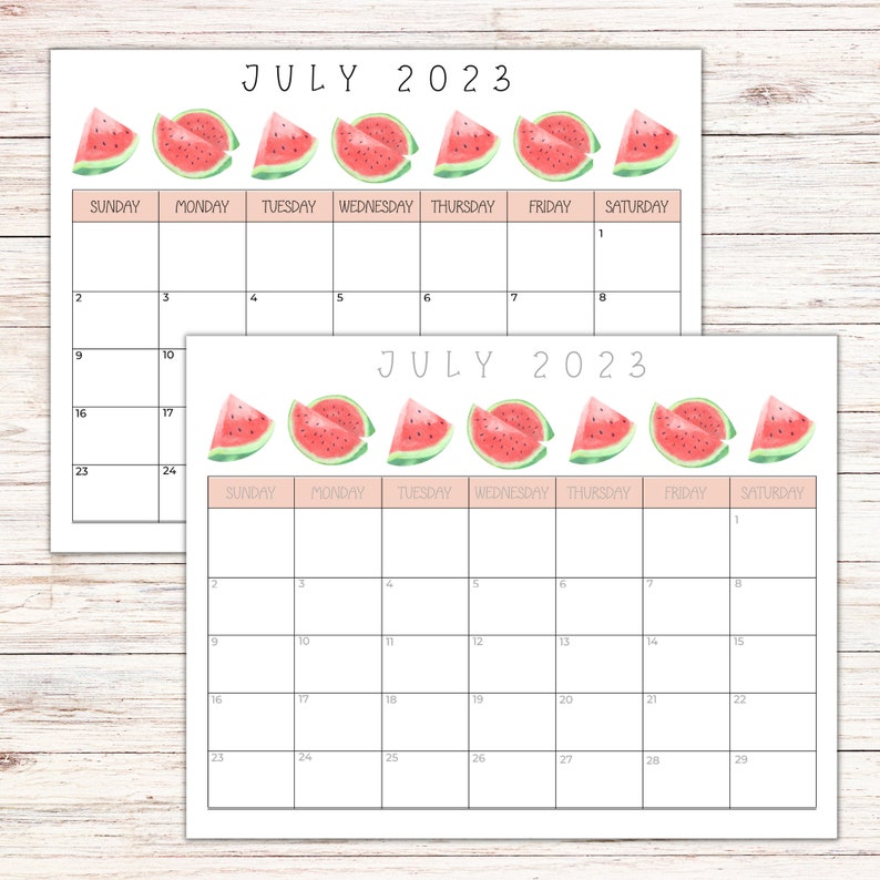 July 2023 Calendar Printable Pdf Calendar Traceable Etsy July 2023 Calendar Printable Pdf Calendar Traceable Etsy