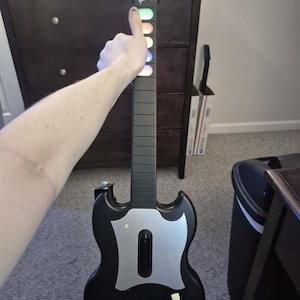 SG modded guitar hero controller (mechanical) (hardwired neck)