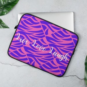 Laptoptasche 12 Zoll 13 Zoll 15 Zoll | Laptophüllen | macbook, ipad, chromebook surface | rosa und lila abstrakt | Inspirierende