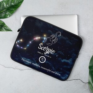 Laptop-Hülle 13 und 15 Zoll | wasserdicht | Laptop-Abdeckung Sendetaschen | Macbook, Ipad, Chromebook und Oberfläche | Skorpion Horoskop | Astrologie