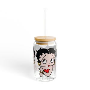Betty Boop glass with straw