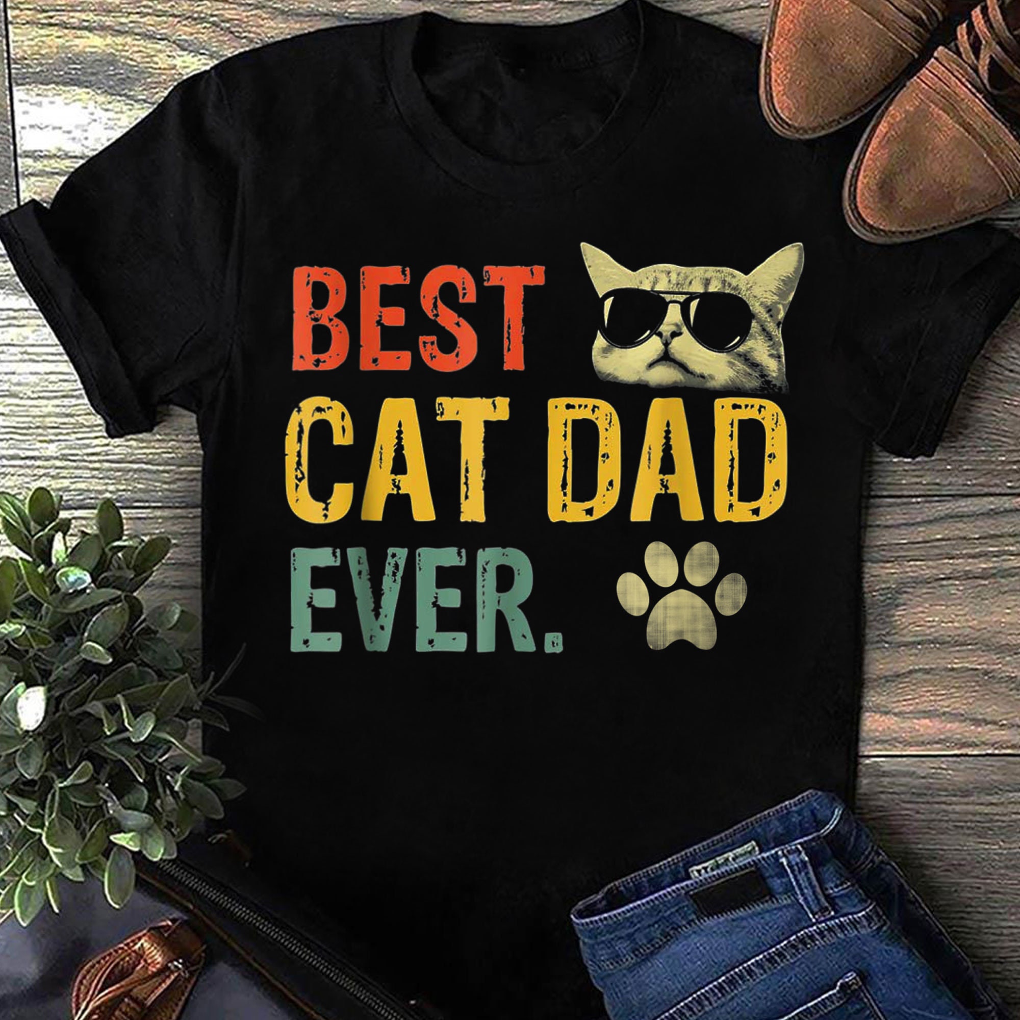 Cat Daddy TShirt Cat Lover Shirt Funny Cat Tee Cat Father Etsy