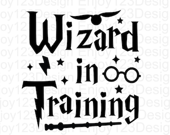 Zauberer im Training SVG, Zauberstab SVG, Cut File Digital