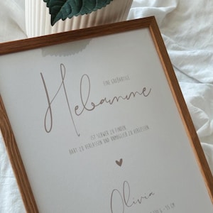 Poster personalizzato "Ostetrica" - con nome | varie dimensioni, motivi e cornici | Grazie ostetrica, nascita, bambino, bambino, regalo