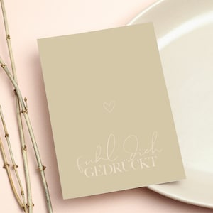 Postkarte "fühl dich GEDRÜCKT" - im Format DIN A6 | Beige | Grußkarte, Papeterie