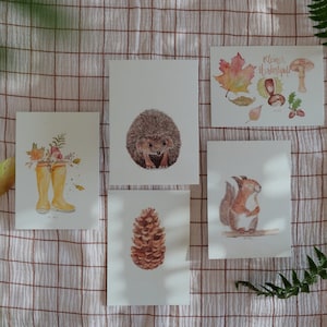 Jeu de cartes automne | Cartes postales