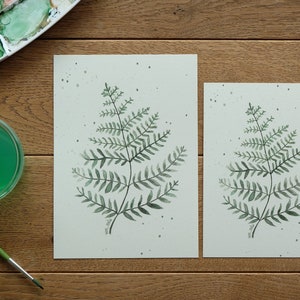 Conjunto de cartões Fern I Simple Plant Branch I I Imprimir