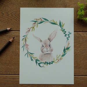 Lapin dans une couronne I jeu de cartes que j’imprime