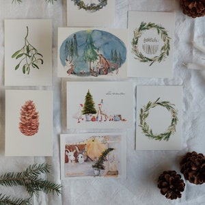 Set di cartoline di Natale| 8 cartoline