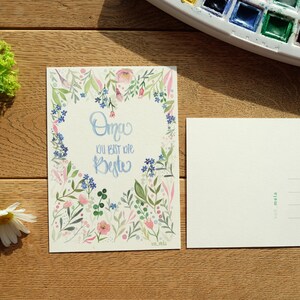 Aquarela "Vovó você é a melhor" | cartão postal