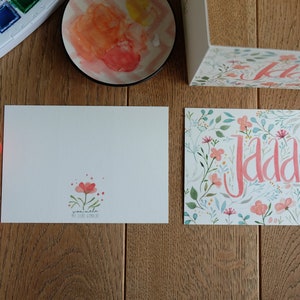 Florido Sí | Conjunto de tarjetas | Postales y tarjetas plegadas para la boda.