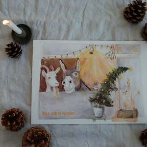 Natale stabile I Ogni anno di nuovo I Cartolina di Natale | Set di carte