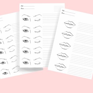 Makeup Face Chart Printable makeup practice sheet makeup | Etsy