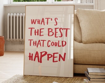could happen Minimalist Typography Art Print, Trendy Quote Poster (Digital Download)