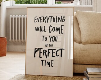 Motivational Quote Print, Minimalist Typography Art (Digital Download)