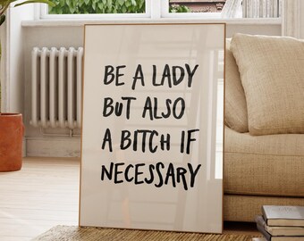 Feminist Quote Art Print, Trendy Wall Decor (Digital Download)