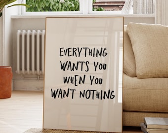Motivational Quote Art Print, Retro Black and White (Digital Download)