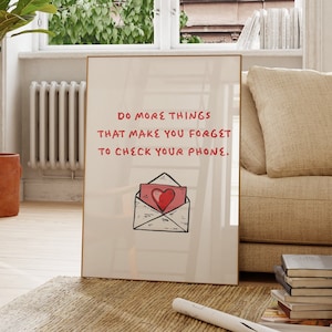 A Love Letter Print,  Mid Century Print, Aesthetic wall art, Trendy Print, Typography Print, Typography art,  Uplifting quote art print