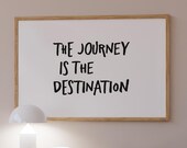 The Journey Is The Destination Printable Wall Art – Minimalist Inspirational Quote, Mindful Living Decor (Digital Download)