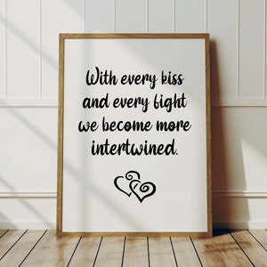 Love Quote Poster: Heart Wall Art, Valentines Gift (Digital Download)