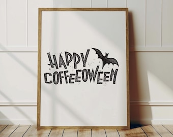 halloween prints | Halloweens wall art coffee bar decor | halloween decor | halloween art print | trendy halloween wall art | digital prints