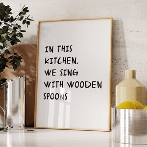 Kitchen Wall Art Print: Minimalist Cooking Decor (Digital Download)