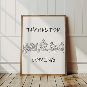 Thanks For Coming Print: Trendy Living Room Decor (Digital Download)