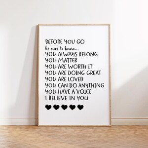 Motivational Kids Art Print: Positive Affirmations (Digital Download)