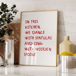 Uniek keukendecor Esthetisch keukendecor leuke kookkunst keuken muurkunst print minimalistische chef-kok cadeau print digitale download 1 print