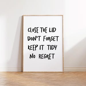Zamknij pokrywę, nie zapomnij o wydruku, modnym wydruku na korytarz, estetycznej sztuce ściennej, wydruku typograficznym, plakacie retro, plakacie typograficznym