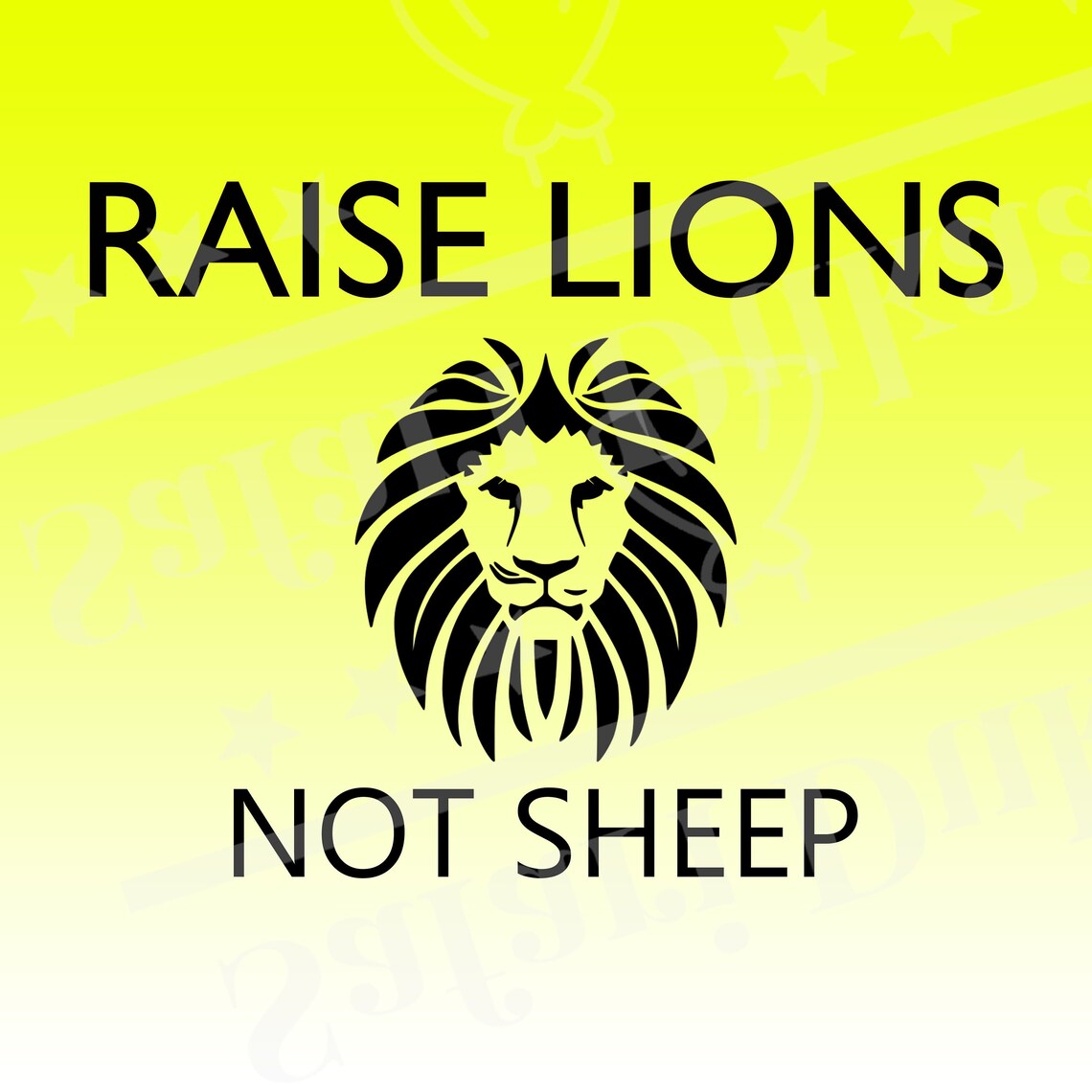 Raise lions not sheep svg png digital file patriotic png Etsy