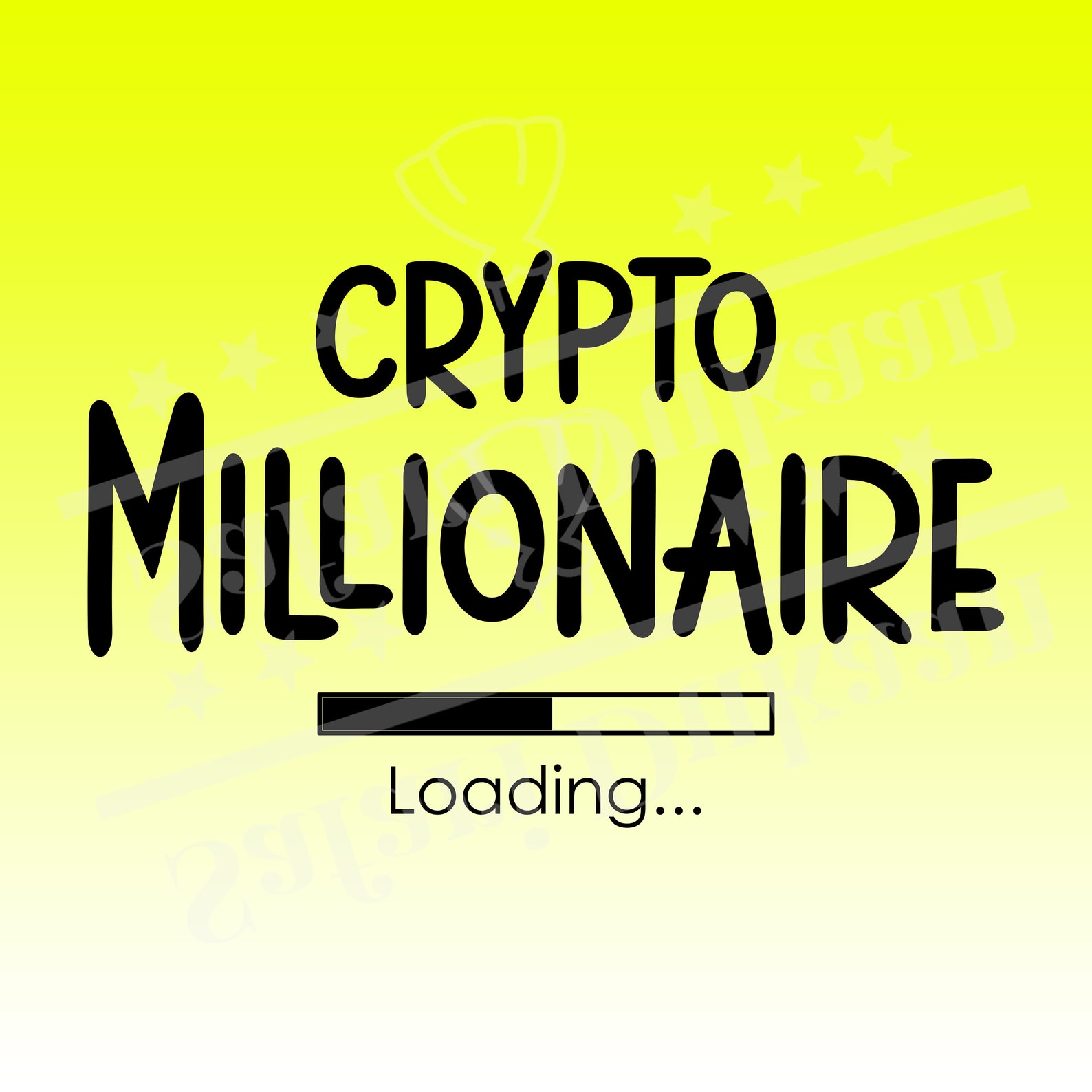 Crypto Millionaire Loading svg png dxf digital file | Etsy