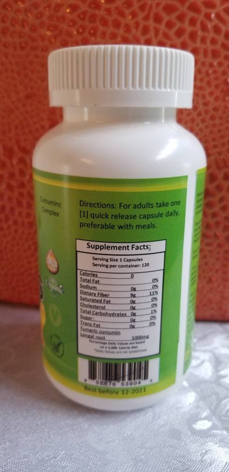 Turmeric Capsules 120ct 1000 MG Etsy