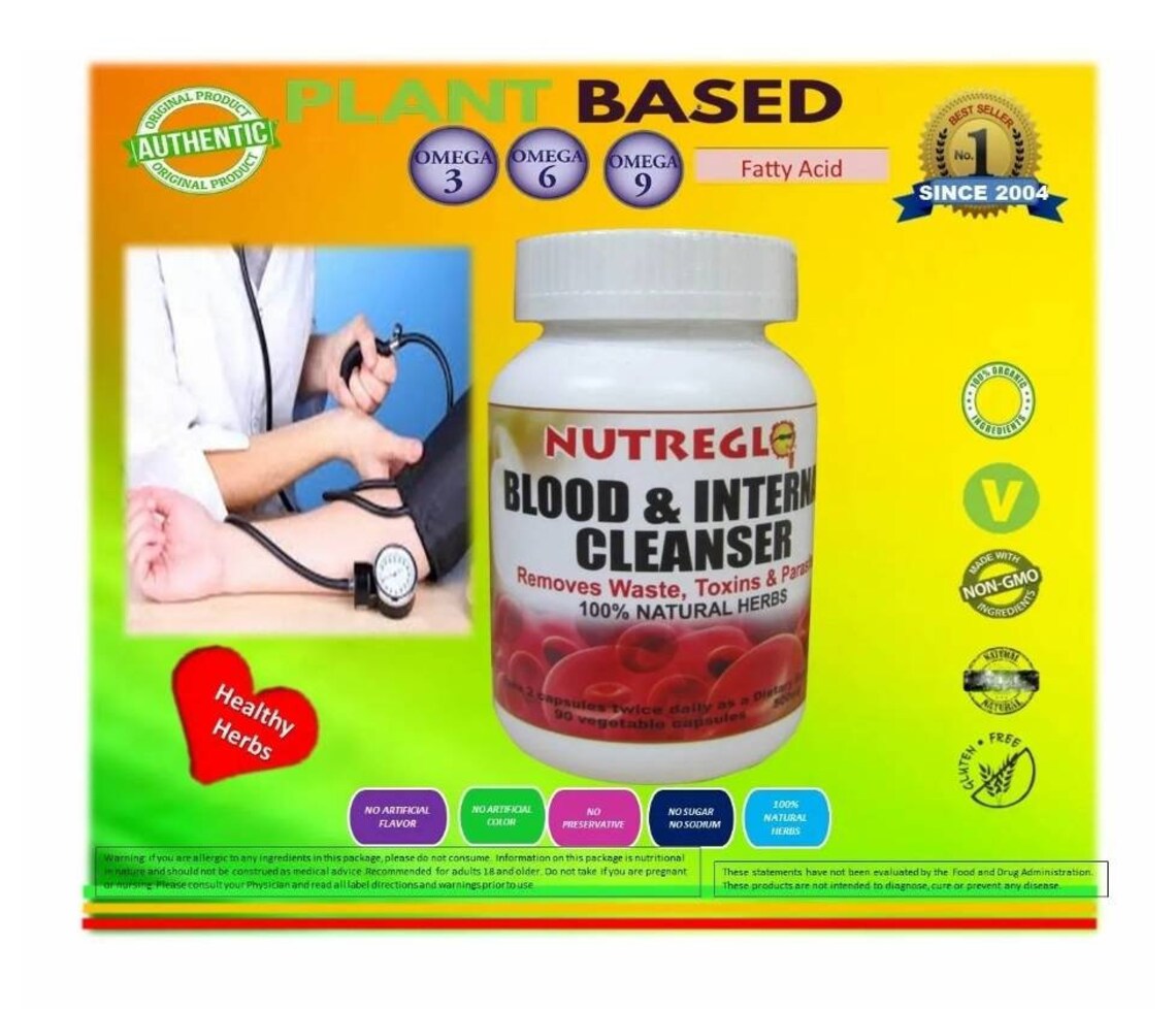 Blood & Internal Cleanser 90 Capsules Etsy