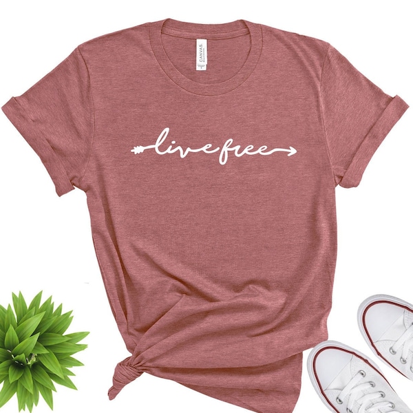 Live free, Gift for her, Gift for him, Freedom sublimation, Outdoor shirt, Free Thinker, Freedom Keeper, Minimalist Shirt, Freedom Tee