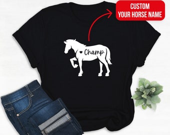 Gifts for the horse lover, Personalized Horse Shirt, Custom Horse Shirt, Horse Riding Shirt, Horse Racing Shirt, Custom Equestrian Shirt