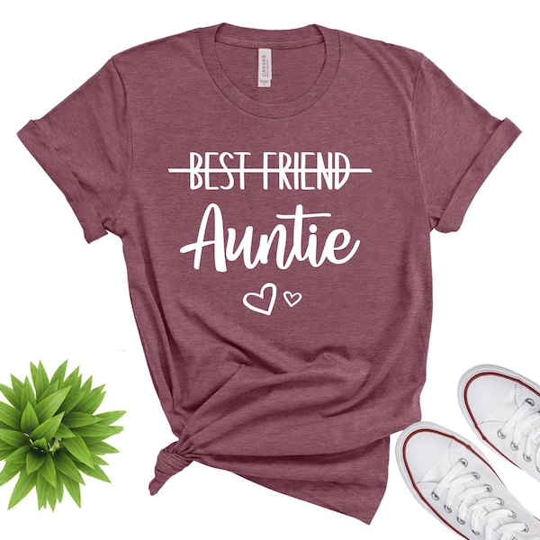 Promoted to Auntie, Best Friend Aunt Shirt, From Best Friend to Auntie Shirt, Pregnancy Reveal, Pregnancy Announcement Shirt Aunt