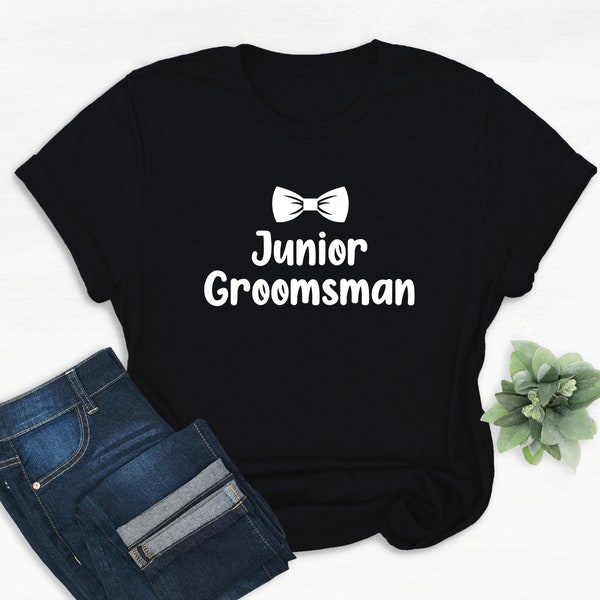 Junior Groomsman gift, Junior Groomsman Shirt, Bridal Party Shirts, kids wedding shirt