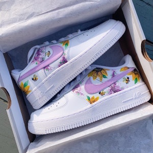 Lavender Sunflower Custom Air Force 1s